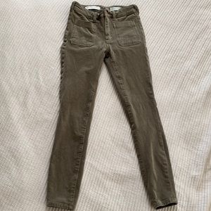 Corduroy high rise skinny pants